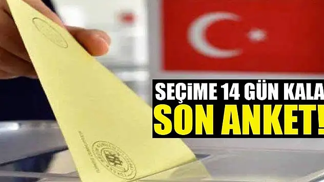 Seçime 14 gün kala son anket!