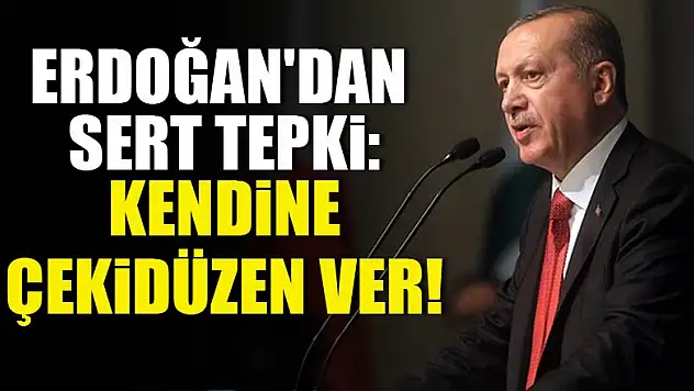 Erdoğan'dan sert tepki: Kendine çekidüzen ver!