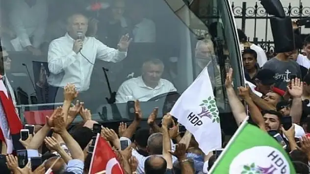 İnce'nin mitinginde CHP'liden çok HDP'li vardı