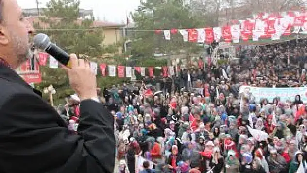 Mustafa Özkafa, Ladik'te miting düzenledi