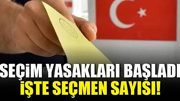 Seçim yasakları başladı