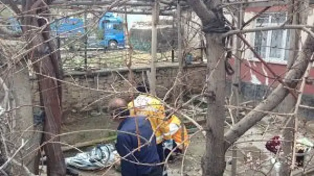 Asma budarken beton zemine düştü