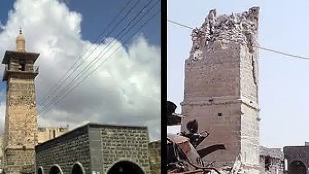 Savaş bine yakın camiyi yıktı