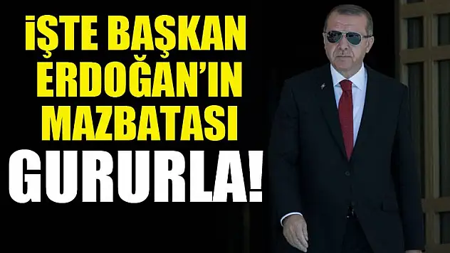 İşte Erdoğan'ın mazbatası!