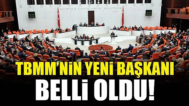 TBMM'nin yeni başkanı belli oldu!