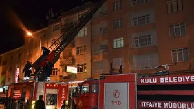 Kulu'da baca yangını korkuttu