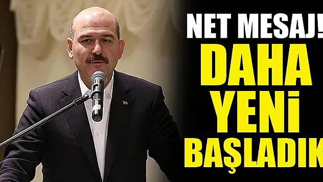 Bakan Soylu: Daha yeni başladık