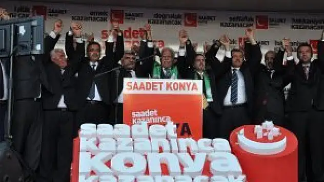 Saadet Partisi Genel Başkanı Kamalak, Konya'da mitinge katıldı