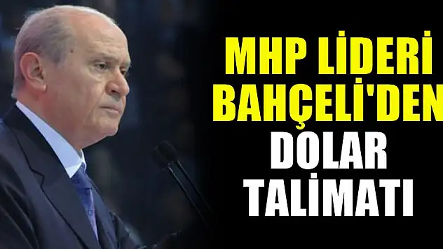 MHP Lideri Bahçeli'den dolar talimatı