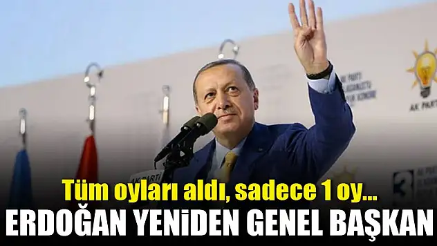 Erdoğan yeniden Genel Başkan