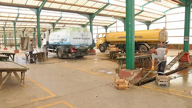 Karatay'da Kurban Bayramı sonrası dezenfekte çalışmaları gerçekleştirildi