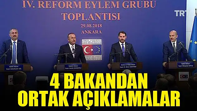 4 bakandan ortak açıklama!