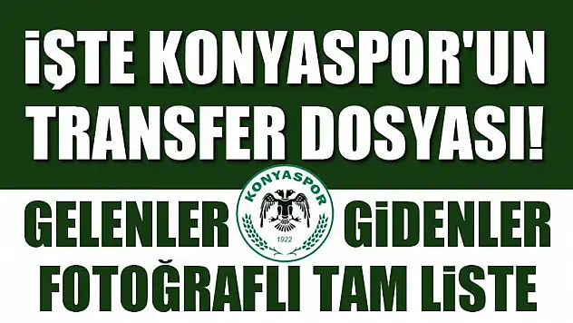 Atiker Konyaspor'un transfer dosyası | Gelenler - Gidenler fotoğraflı tam liste