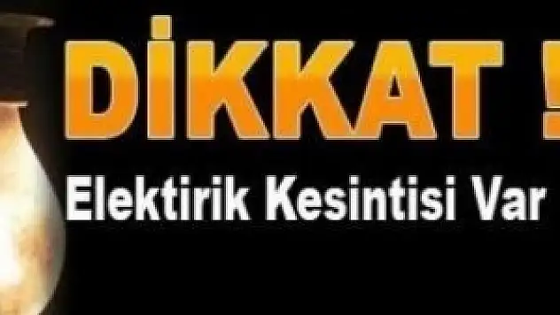 Konya'da elektrik kesintisi