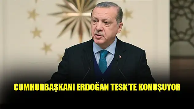 Cumhurbaşkanı Erdoğan TESK'te konuşuyor