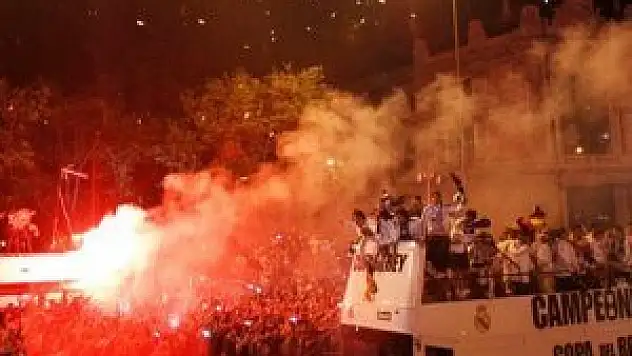 Real Madrid'de Kral Kupası kutlaması