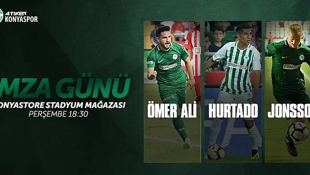 Konyaspor, 3 oyuncusu için imza günü yapacak