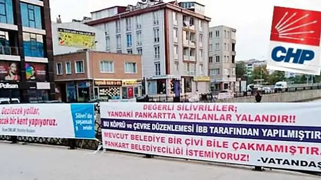 CHP'li belediyeye halktan pankart tokadı