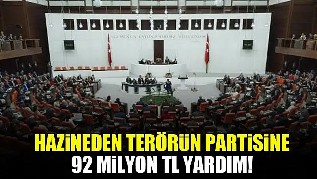 Hazineden terörün partisine 92 milyon TL yardım!