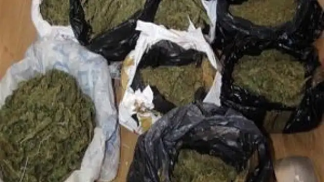 Saman yüklü kamyonda esrar sevkiyatı