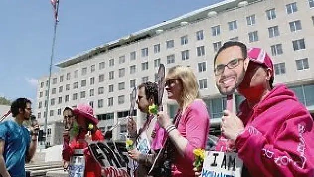 ABD Dışişleri Bakanlığı önünde Mısır protestosu