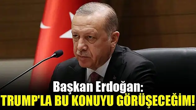 Başkan Erdoğan: Trump'la bu konuyu görüşeceğim!