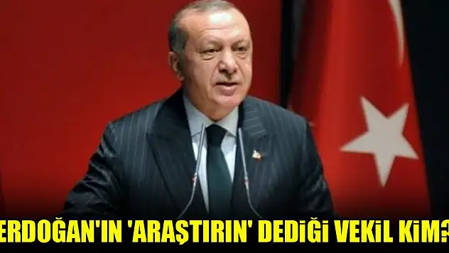 Erdoğan'ın 'araştırın' dediği vekil kim?