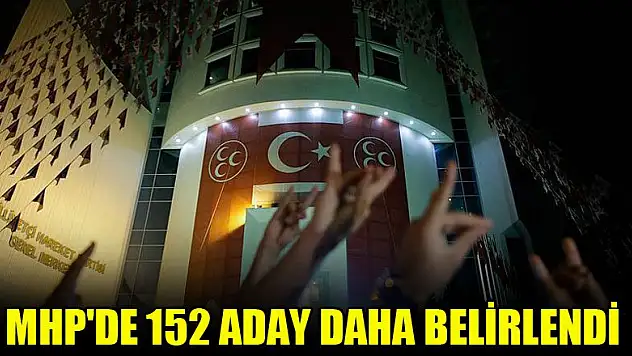MHP'de 152 aday daha belirlendi