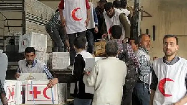 Halep'e insani yardım ulaştırıldı