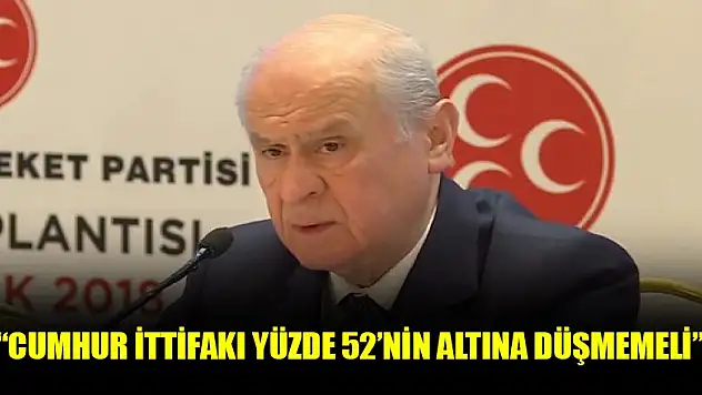 'Cumhur İttifakı yüzde 52'nin altına düşmemeli'