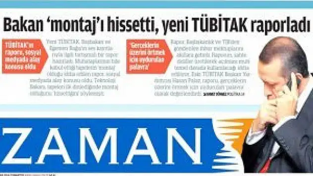 Zaman'dan itiraf gibi manşet