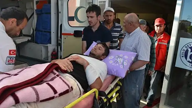 İNŞAAT İŞÇİSİ 5 METRELİK YÜKSEKLİKTEN DÜŞÜP YARALANDI