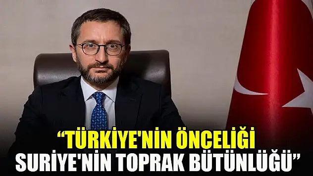 Türkiye'nin önceliği Suriye'nin toprak bütünlüğü