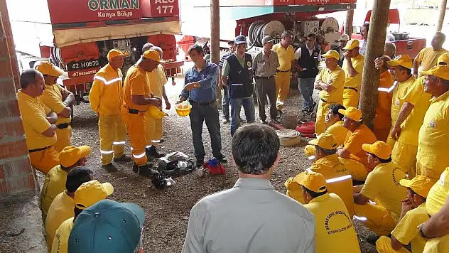 Beyşehir'de yangın tatbikatı