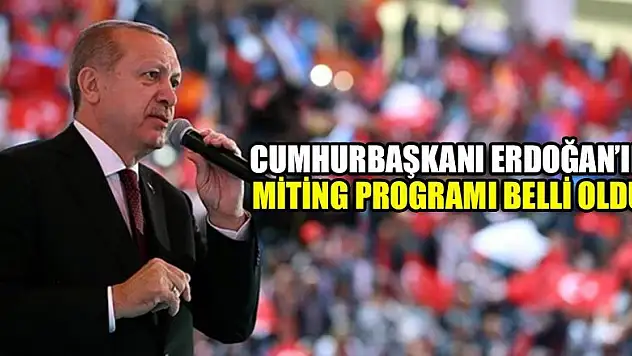 Cumhurbaşkanı Erdoğan'ın miting programı belli oldu