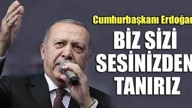 Cumhurbaşkanı Erdoğan: Biz sizi sesinizden tanırız