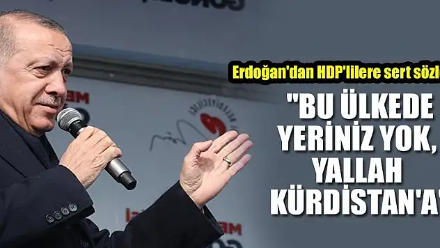 Erdoğan'dan HDP'lilere sert sözler!