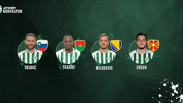 Konyaspor'da 4 oyuncuya milli davet