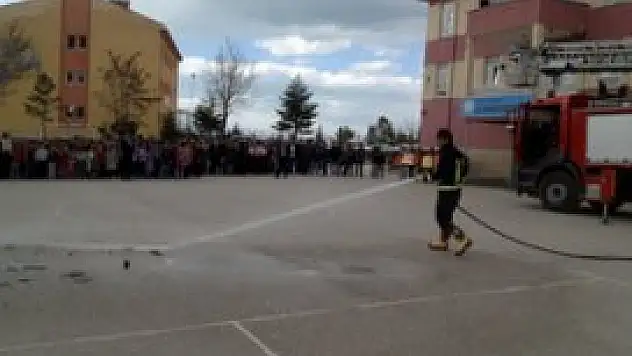 Beyşehir itfaiyesi'nden yangın tatbikatı