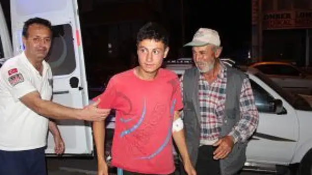 Akrebin soktuğu genç, tedavi altına alındı