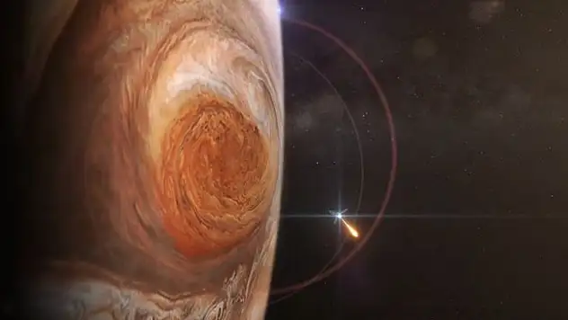 Juno uydusu Jüpiter'in 'Büyük Kırmızı Leke'sini fotoğrafladı