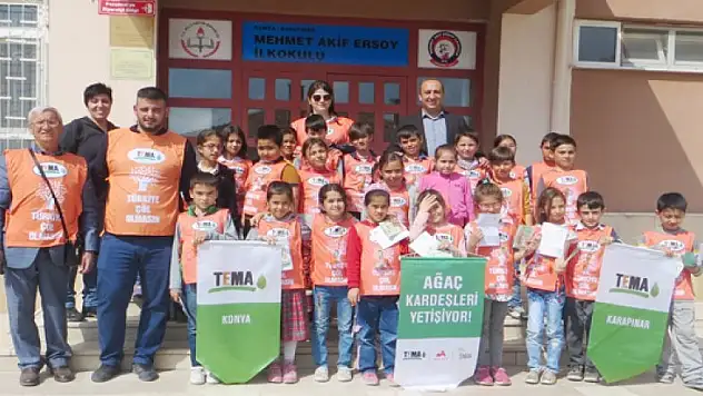 Karapınar'da 'Ağaç Kardeşliği Projesi'gerçekleştirildi