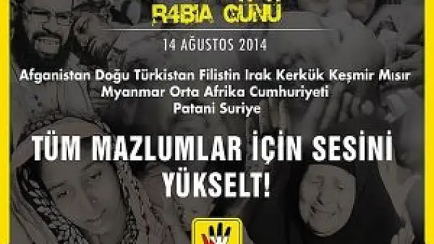 Tüm mazlumlar için sesini yükselt