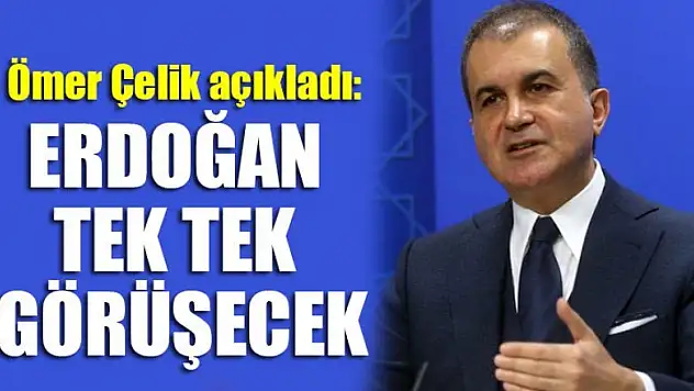 Ömer Çelik açıkladı: Başkan Erdoğan tek tek görüşecek