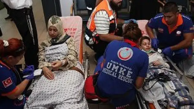 Filistinli yaralılara ilk müdahaleyi UMKE görevlileri yaptı