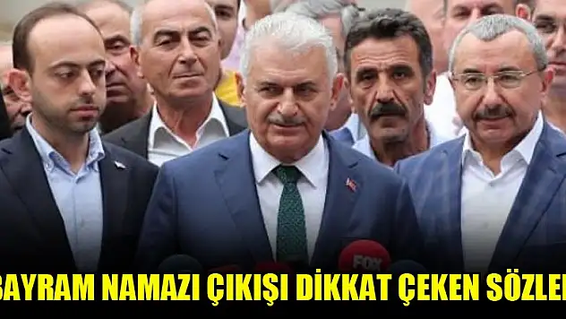 Bayram namazı çıkışı dikkat çeken sözler