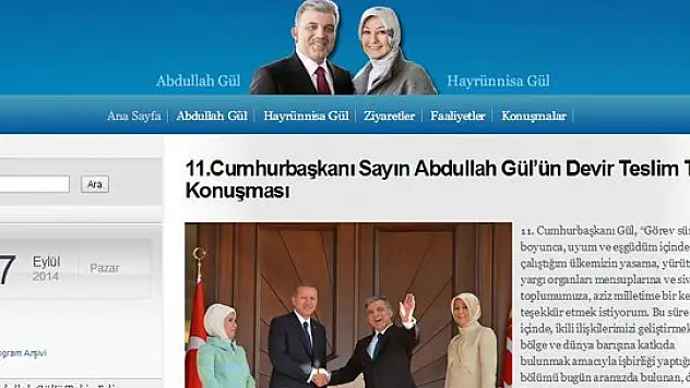 Abdullah Gül kişisel web sitesi açtı