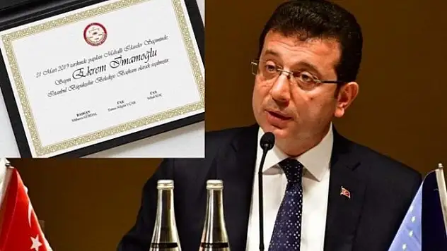 Ekrem İmamoğlu mazbatasını aldı