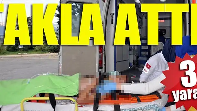 Otomobil refüje düşerek takla attı: 3 yaralı