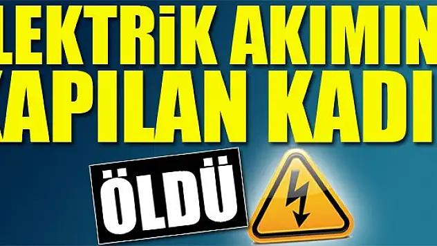 Konya'da elektrik akımına kapılan kadın öldü